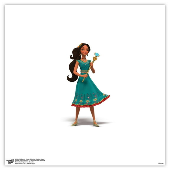 Gallery Pops Disney Elena of Avalor - Ruling Dress Wall Art, Unframed Version, 12" x 12"