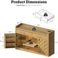 thumbnail image 2 of Sideboard Buffet Cabinet with Charging Station & LED Light, Coffee Bar Cabinet with Drawers, Pull-Out Shelf & Door Rack, Modern Storage Cabinet for Kitchen, Dining Room, 2 of 10