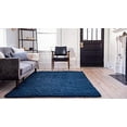 thumbnail image 5 of Unique Loom Solo Solid Shag Collection Modern Plush Navy Blue Area Rug (12' x 15'), 5 of 5