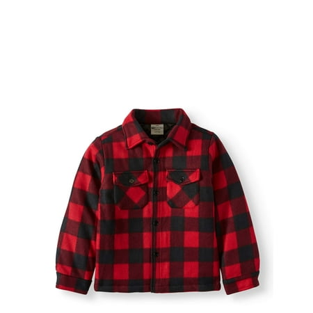 Bocini Fleece Plaid Shirt Jacket (Little Boys & Big Boys)