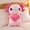 Pink, variant on ZZkhGO Cute Hexagon Salamander Plush Doll, Soft Cartoon Stuffed Animal Toy with Smiling Face, Adorable Fish-Shaped Children's Gift for Home Decoration Bedroom, Pink