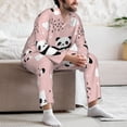 thumbnail image 7 of Naloa Panda Men’s Pajamas Set - Long Sleeve Button Down Sleep Shirt and Pajama Bottoms Sleepwear Set-X-Large, 7 of 7