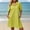 Yellow women plus size sundress a1, variant on Uscallm Women Summer Plus Size Collared Button Down Mini Travel Dress Short Sleeve Flowy Casual Loose Fit Beach Vacation Sundress, Yellow S
