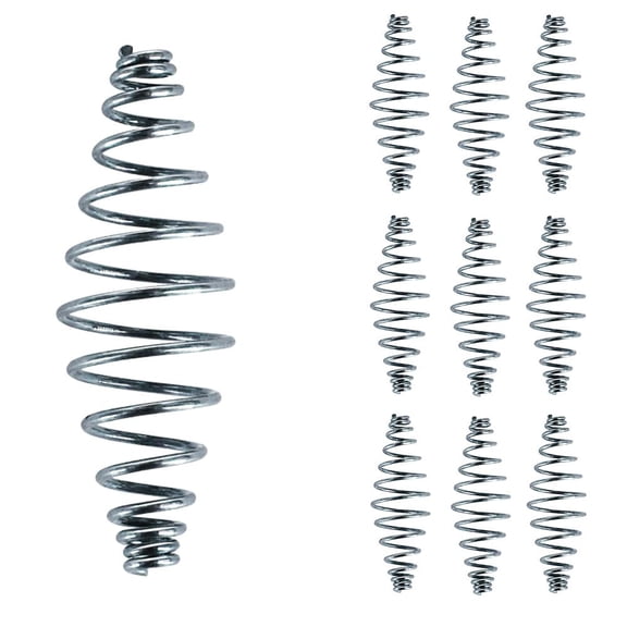 QenASHaing Stainless Steel Fishing Feeder Springs, High Elastic Corrosion Resistant Bait Holder for Float Fishing Rigs, Compact 3x1cm Tackle for Carp Crucian Freshwater Fishing