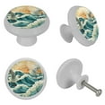 thumbnail image 4 of Seagull Fluorescent Drawer Pulls with Screws - Round 4-Pack, Glow-in-the-Dark Knobs for Cabinets, Wardrobes, and Dressers - Dresser and Kitchen Hardware, 4 of 6