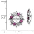 thumbnail image 2 of FJC Finejewelers Sterling Silver Rhodolite Garnet Earring Jackets Female Adult, 2 of 2