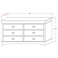 thumbnail image 2 of Louis Philippe Dresser & Mirror Set - Phillip Metallic Gold - East West Furniture, 2 of 2
