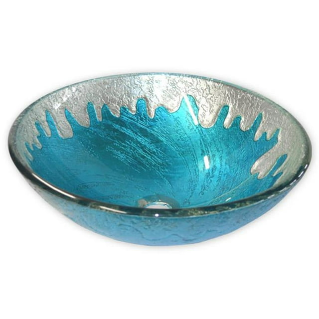 Eden Bath EB-GS33 Évier en Verre Bleu