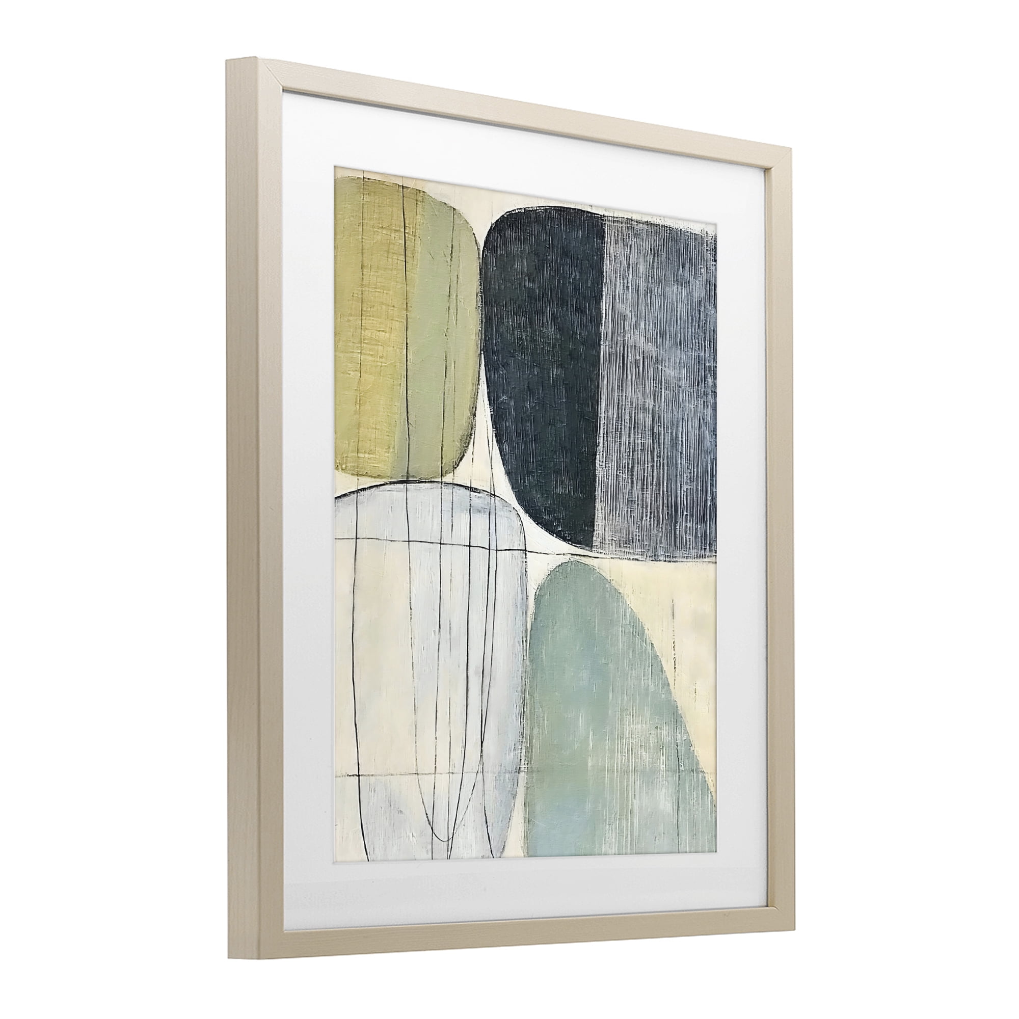 Stupell Industries Modern Organic Composition Birch Framed Print Under Glass, design by Riley B