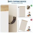 thumbnail image 4 of Bingirl Commode Moderne Multifonctionnelle à 4 Tiroirs en Bois avec Placard de Rangement, Armoire Garde-Robe avec Tringle pour le Rangement des Vêtements de Chambre, 4 of 6
