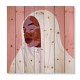 thumbnail image 3 of Designart 'Beautiful Abstract Smiling Afro African Woman With VItiligo' Moroccan Print on Natural Pine Wood, 3 of 5