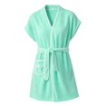thumbnail image 4 of WCJM Long Robes for Women Womens Lightweight Short Sleeve Belted Bathrobe with Pockets Loungewear Housecoat, 4 of 4