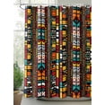 thumbnail image 2 of Abstract Retro Boho Shower Curtain, Southwestern Pattern Bathroom Decor Curtains Set with Hooks, Yellow Brown Waterproof Fabric Home Accessories， Stall 54 X 78 Inch, 2 of 6