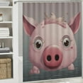 thumbnail image 6 of BCIIG Pig Bathroom Decor Set with Hooks, Colorful Luxurious Graphic Print Polyester Fabric Shower Curtain, Waterproof and Easy to Install 60x72, 6 of 7