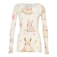 thumbnail image 2 of Long Sleeve Shirts for Women Crewneck Basic T-Shirts Casual Camouflage Slim Fit Stretch Women's Tops, 2 of 6