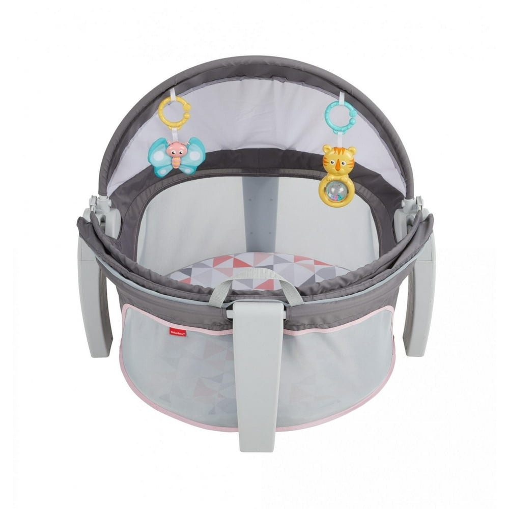 Fisher-Price On-the-Go Baby Dome Pink Hexagons with Linking Toys ...