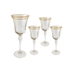 thumbnail image 1 of Juego de 4 Copas de cristal modelo Roma para Agua con Filo Oro, 1 of 8