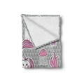 thumbnail image 2 of Unicorn Cat Soft Flannel Fleece Throw Blanket, Cat Unicorn and Mermaid Fishes Bubbles Hearts Underwater Theme, Cozy Plush for Indoor and Outdoor Use, 60" x 80", Grey Pale Pink White, by Ambesonne, 2 of 6