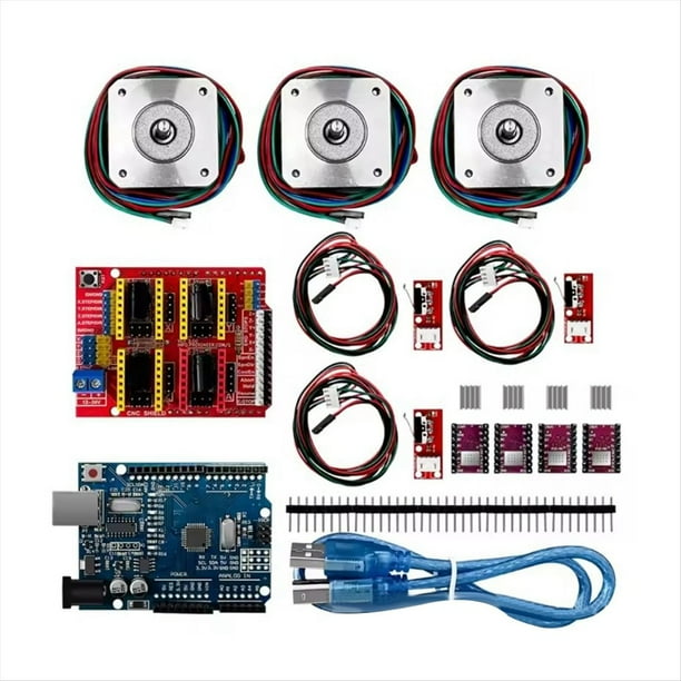 Kit de Controlador de Motor Paso A Paso A4988/DRV8825, Placa de Expansión, Compatible con Nema17, Ideal para Impresoras 3D y Robótica.