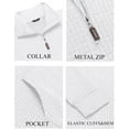 thumbnail image 6 of COOFANDY Men 1/4 Zip Polo Sweatshirt Long Sleeve Lightweight Collar Pullovers for Spring Fall Winter, 6 of 7