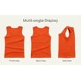 thumbnail image 7 of TEAJOPSUU 2 Pack Kids Tank Tops Unisex Boys Girls Ribbed Round Neck Sleeveless Workout Shirt Summer Solid Color Basic Tops 2-14 Years Orange, 7 of 7