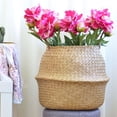 thumbnail image 1 of Wicker Storage Foldable Basket  Bamboo Seagrass Flower Pot Planter Garden Decor, 1 of 6