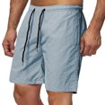 thumbnail image 2 of tarylea Plus Size Mens Shorts Drawstring Elastic Waist Shorts Knee Length Solid Color Shorts with Pockets Casual Loose Summer Beach Shorts, 2 of 4