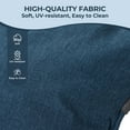 thumbnail image 6 of GRANDPATIO Steel Outdoor Dining Side Chairs - Set of 2, Blue Cushion, 6 of 8