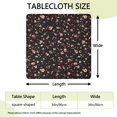 thumbnail image 2 of Pioneer Flower Floral Print Pattern Square Fitted Tablecloth with Elastic Edge,Square Table Cover,Washable Elastic Table Cover for Home Kitchen Party Decor 34"x34", 2 of 6