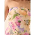 thumbnail image 6 of Women's Strapless Floral Maxi Dress with Side Slit Ruched Bodice Lightweight 100% Polyester Fabric for Summer Occasions, 6 of 10