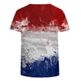 thumbnail image 4 of Blusa Casual Elegante Para Mujer Tops de Moda Camiseta Con Cuello en V Blusa Estampada Camisas de Manga Corta Odeerbi ODB156377, 4 of 5