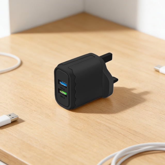 USB Charger 20W Dual USB Fast Charging Adapter, Smart Safety Protection Overcurrent Overvoltage Short Circuit, Compact Wall Plug for Phone Tablet Headphones Home Office Travel