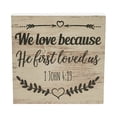 thumbnail image 4 of VHC Brands Celebrate Grace 1 John 4:19 MDF Sign 8x8, Spring Decor, Home Decorations for Wall or Door, Spring and Easter Hanging Decoration, 4 of 4