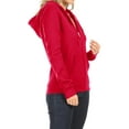 thumbnail image 2 of Women's Soft Fleece Zip-Up Hoodie – Solid Long Sleeve Jacket with Pockets, 2 of 4