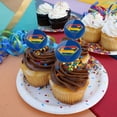 thumbnail image 4 of Superman Rainbow Shield Logo Cupcake Picks Toppers Decoration Set of 6, 4 of 7