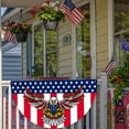 thumbnail image 4 of Hvmvliv Half Circles USA Flag (35.43x17.71in) Independence Day Polyester Half Fan Flag Red White and Blue Printing Hanging USA Bunting Memorial Day Party Garden Yard Porch Decorations Multicolor, 4 of 6