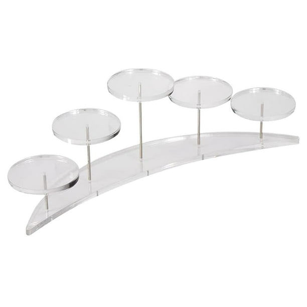 Soportes acrílicos para cupcakes, expositor para 5 cupcakes, soporte para cupcakes y postres. Blanco