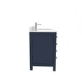 thumbnail image 6 of Ayna Decors Rooh 36 in Navy Blue Bathroom Vanity Set with White Quartz Countertop & 34 in Matching Mirror | Pop-Up Drain and P-Trap Included | Brushed Nickel Hardware | AVR36NB3102, 6 of 10