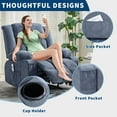 thumbnail image 3 of EuKer Lazy Boy Recline, Oversize Recline with Heat and Massage for Bedroom,Living Room,Home Theater, Blue, 3 of 7