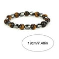 thumbnail image 3 of Hematite Bracelet,Hemios Hematite Bracelet,Hemios Hematite Bracelet Men - Reignites Masculine Energy, Natural Hematite Stone Beaded Stretch Healing Bracelets, 3 of 9