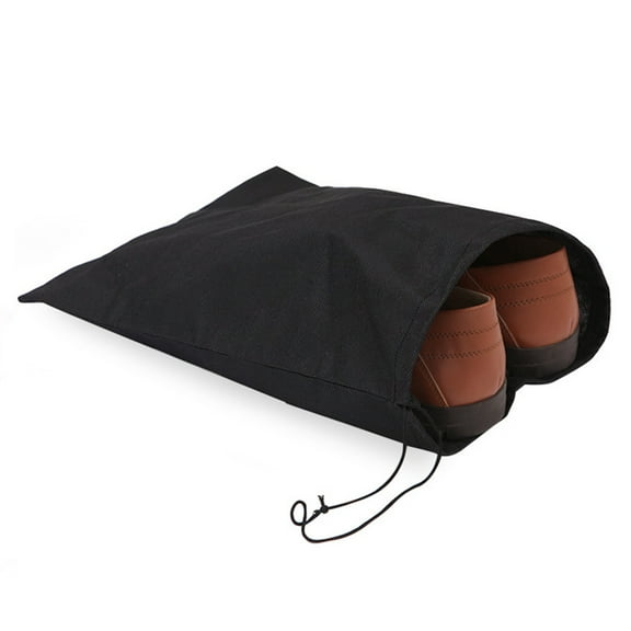 KAKOWELY Black Non-Woven Shoe Bag 12Pcs for Travel and Boot Storage
