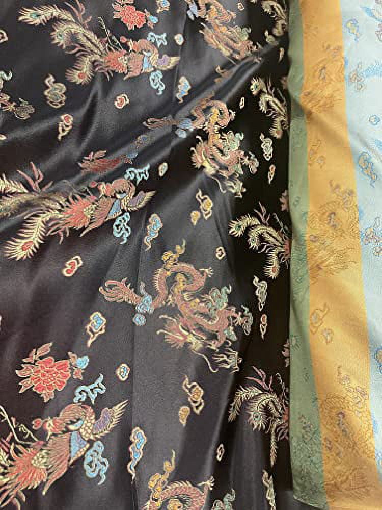 Sedona Designz Chinese Dragon Brocade Fabric by The Yard | 45" Wide, 100% Polyester, Luxurious & Vibrant for Costumes, Quilting, Decor, and Crafts