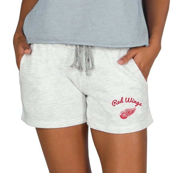 Women's Concepts Sport Oatmeal Detroit Red Wings Mainstream Terry Lounge Shorts