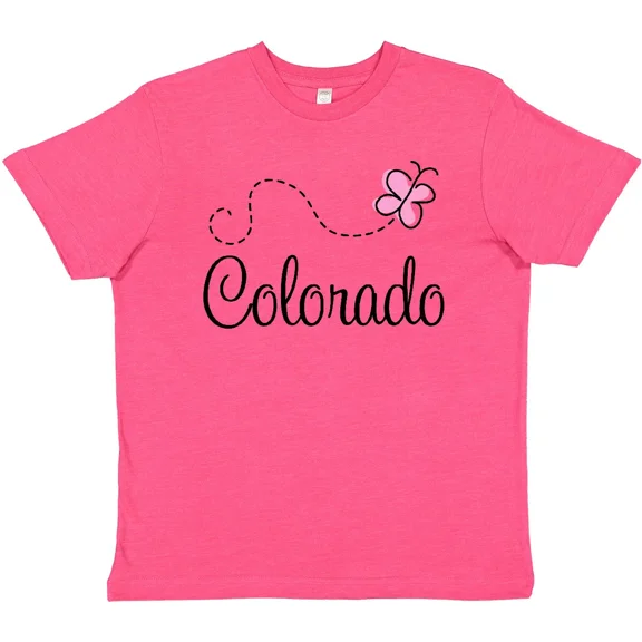 Bella Canvas Butterfly Colorado Toddler T-Shirt State Travel Location Places Western