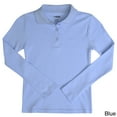 thumbnail image 5 of French Toast Girls School Uniform Long Sleeve Picot Collar Interlock Polo Shirt, Sizes 4-20 & Plus, 5 of 8