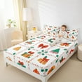 thumbnail image 4 of Manfei Kawaii Xmas Tree Plaid Queen Sheet Sets 4-Piece for Kids Girls, Merry Christmas Gifts Flat Sheet, Winter New Year Festival Queen Fitted Sheet, Ultra Soft Home Decor, 4 of 7