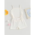 thumbnail image 2 of Bagilaanoe 2pcs Toddler Baby Girl Shorts Set Sleeveless Camisole Tops + Shorts 6M 12M 24M 3T 4T 5T Kids Casual Summer Clothes, 2 of 8