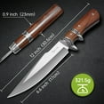 thumbnail image 7 of Fixed Blade Hunting Knife, Plys Full Tang Outdoor Survival Knife with Nylon Sheath, Wooden Handle Camping Knife, Hunting Essentials Gear, #WTZG245, 7 of 7
