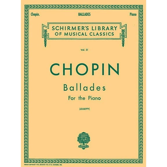 Ballades: Schirmer Library of Classics Volume 31 Piano Solo (Paperback)