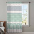 thumbnail image 3 of Farm Fruits Sheer Curtains 63 Inches Long, Watermelon Lemons Peach Green Grey Striped Light Filering Curtains, Breathable Simi Curtain Privacy Drapes for Living Room Bedroom Window Treatment, 3 of 9